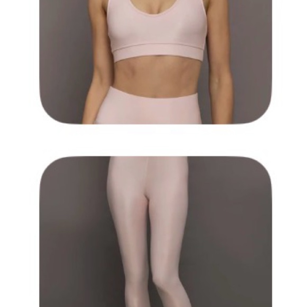 Carbon38 Action Bra 2.0 & High Rise 7/8 Leggings - pink matching set